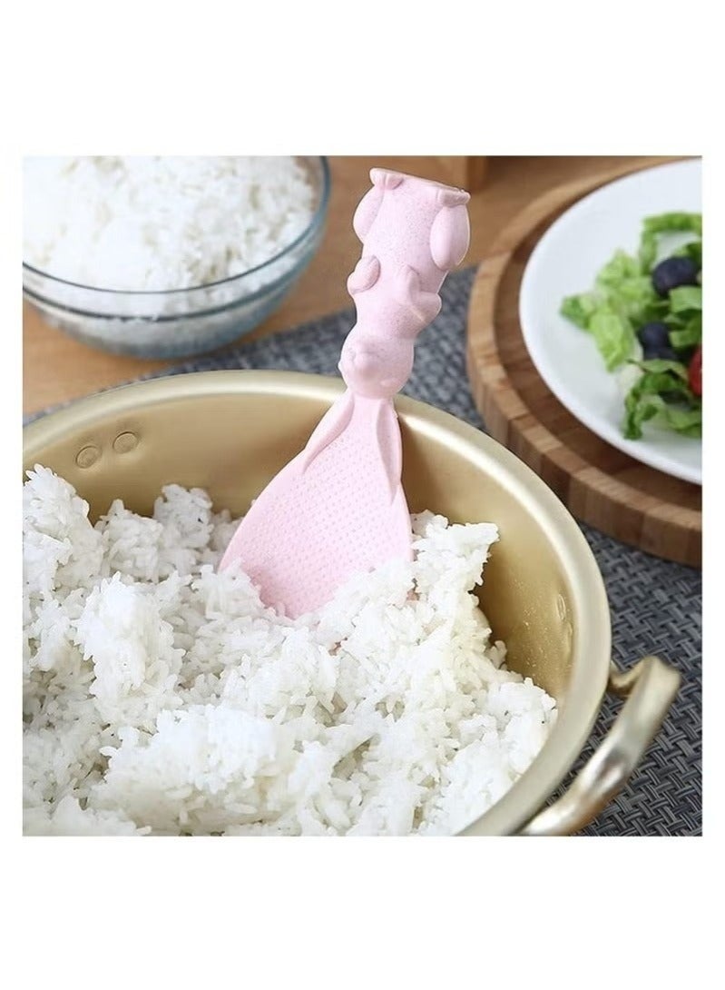 Happy Home 2pcs Creative Standing Rabbit Rice Spoon - Cute and Non-Stick Rice Serving Tool, Practical Kitchen Spoon Stands on Its Own for Easy and Clean Rice Serving, Flexible and Food Safe Design for Daily and Home Use - Image 5