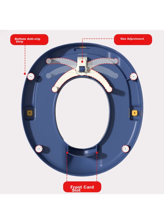 Doctor Ma Dr. Ma Children's Toilet Seat, Potty Training Seat For Boys And Girls, Baby Toilet Pad, Infant Potty Training Ring, Baby Blue H2004 - Image 4