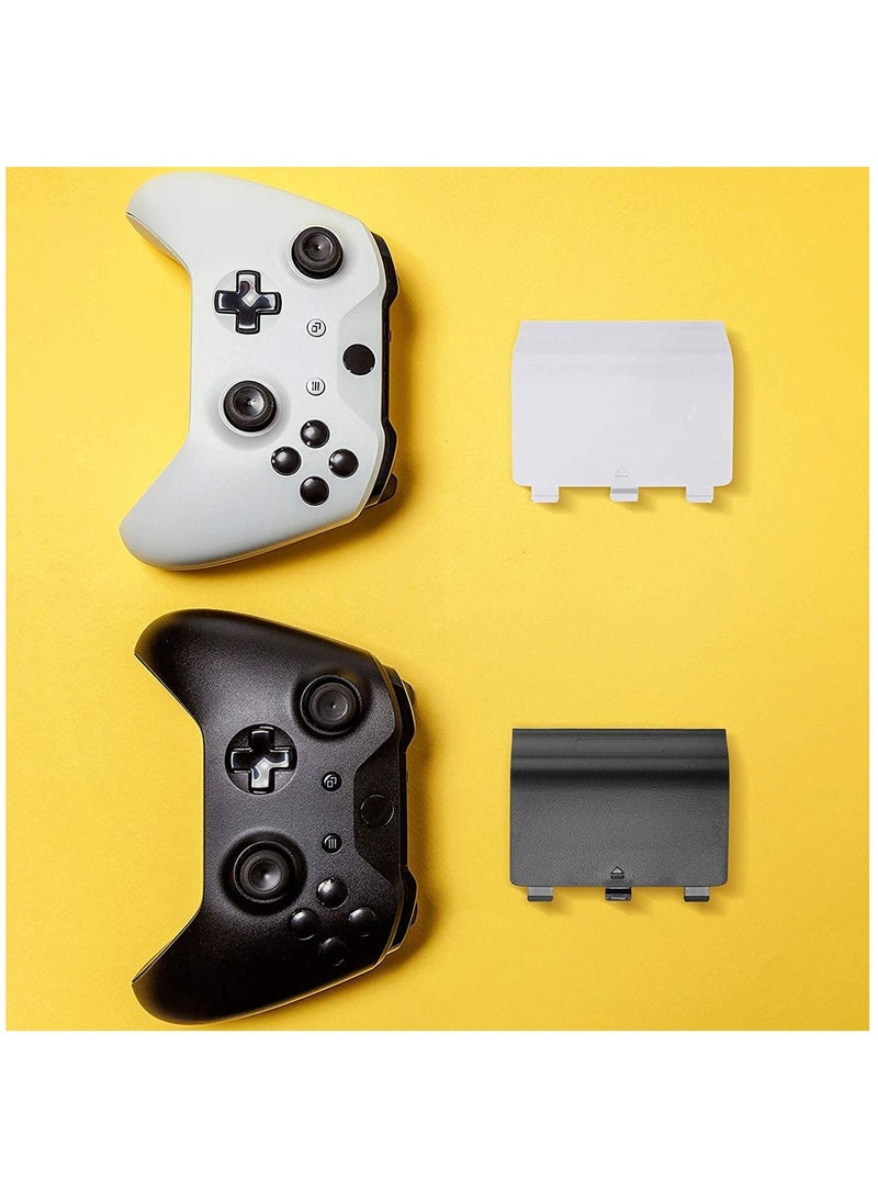 Y&D - Replacement Battery Cover Shell Doors Back Repair Part Compatible with Xbox One Wireless Controller Black White(10 Pieces ) - Image 1