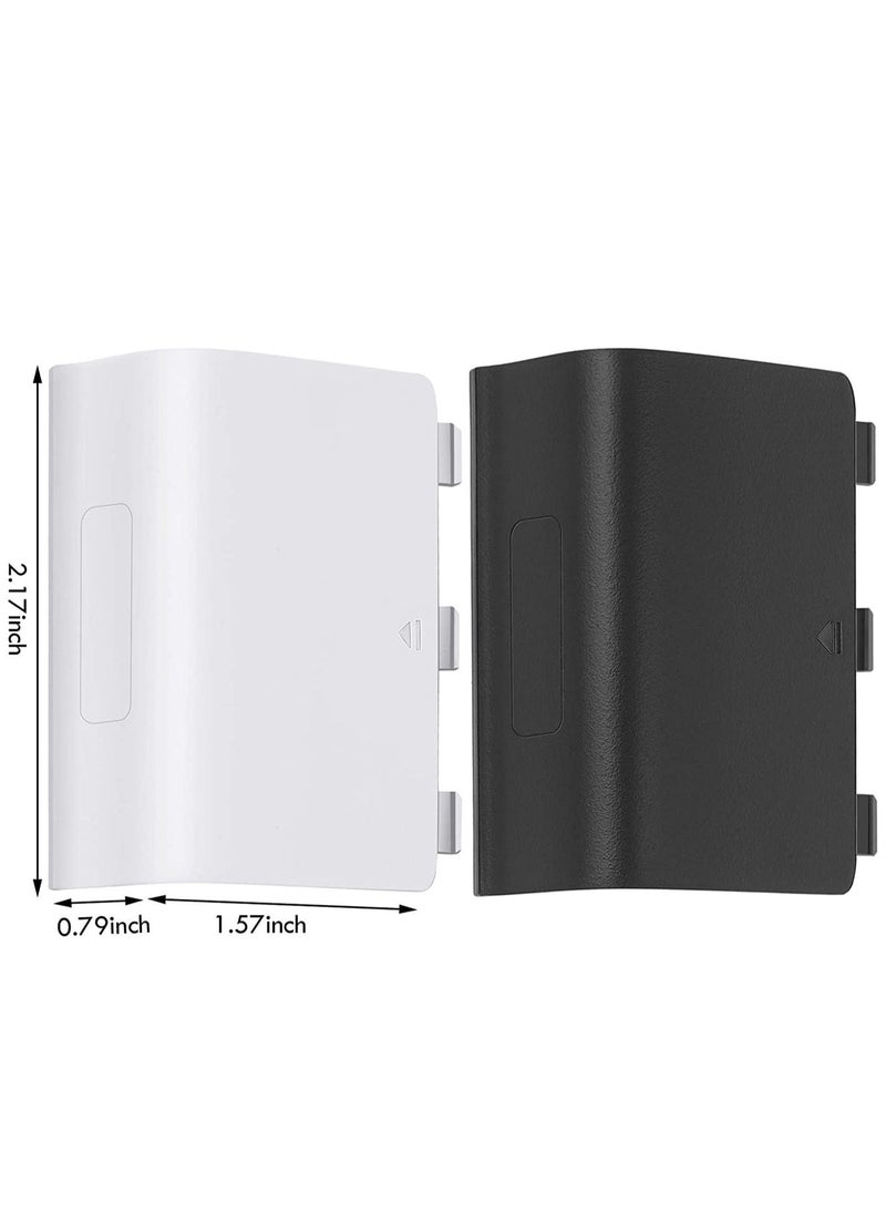 Y&D - Replacement Battery Cover Shell Doors Back Repair Part Compatible with Xbox One Wireless Controller Black White(10 Pieces ) - Image 1