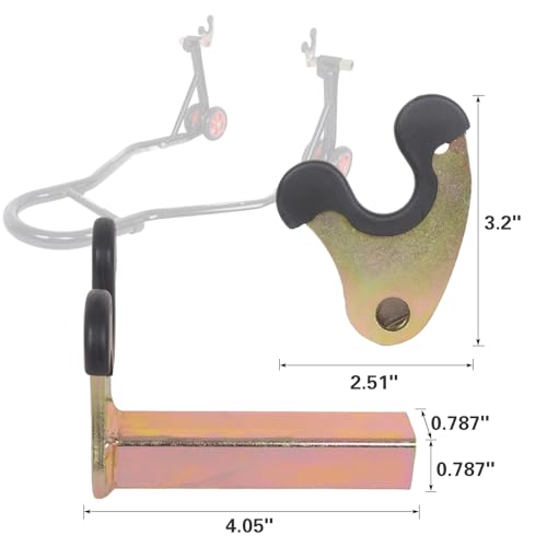 MOTO4U Motorcycle Rear Wheel Stand U Supporter with Rubber Protecotor (U Shape with Rubber Protecotor) - Image 3