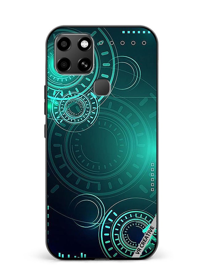 VR CREATIVE Protective Case Cover For Infinix Smart 6 Green Technology Design Multicolour - Image 1