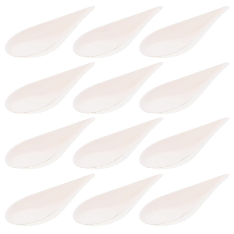 Biodegradable Sugarcane Pulp Plates Tear Drop Shape 50 Pieces Eco Friendly For Party - Image 2