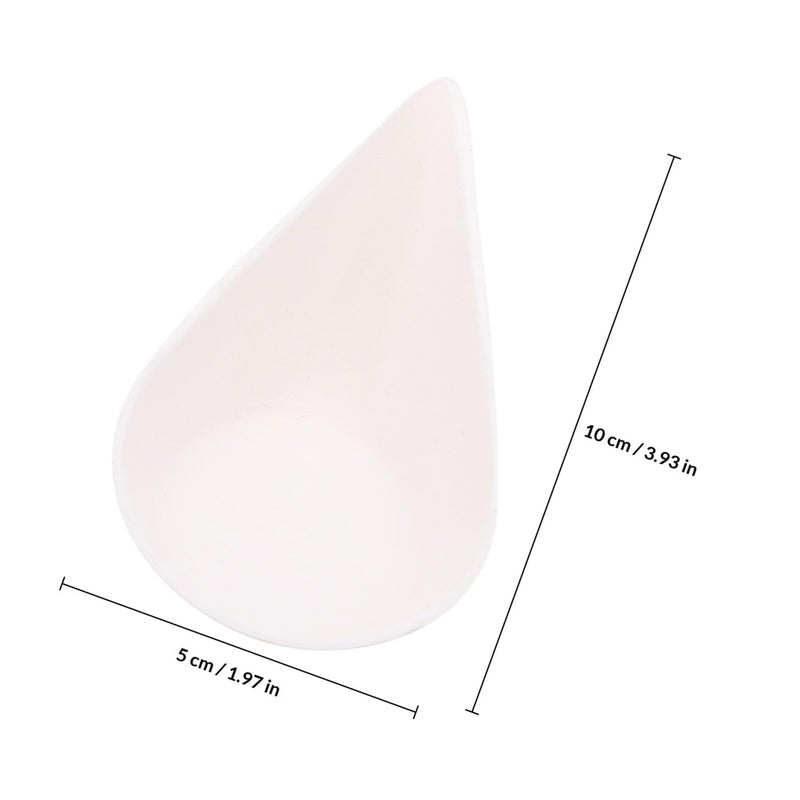 Biodegradable Sugarcane Pulp Plates Tear Drop Shape 50 Pieces Eco Friendly For Party - Image 3