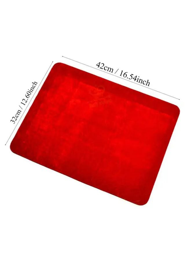 Magic Table Mat Thickened Velvet Pad For Poker Card Magic Performance Props Red - Image 1