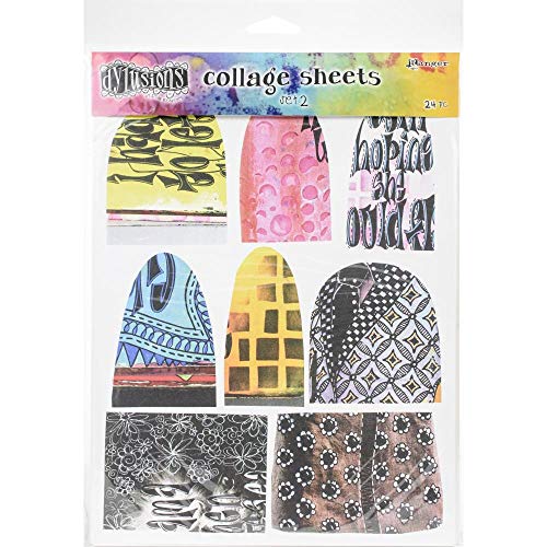 PDTXCLS Dyan Reaveley - Dylusions Collage Sheets - Set 1 and Set 2 with Storage Envelope - 3 Items - Image 5