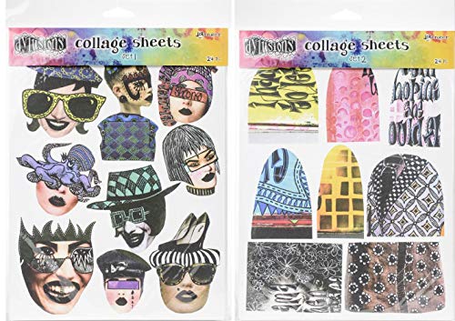 PDTXCLS Dyan Reaveley - Dylusions Collage Sheets - Set 1 and Set 2 with Storage Envelope - 3 Items - Image 2