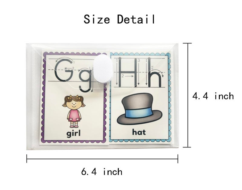 Croshuki 24pcs 4x6 Plastic Clear Envelopes Receipt Coupon Stickers Stamps Storage Case File Organizer Holder - Image 2