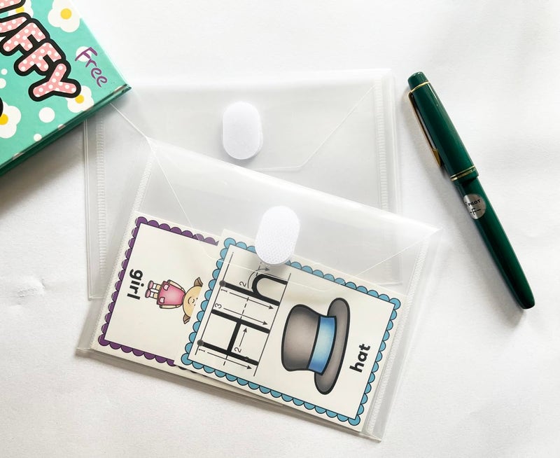 Croshuki 24pcs 4x6 Plastic Clear Envelopes Receipt Coupon Stickers Stamps Storage Case File Organizer Holder - Image 3