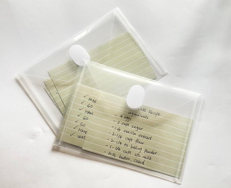 Croshuki 24pcs 4x6 Plastic Clear Envelopes Receipt Coupon Stickers Stamps Storage Case File Organizer Holder - Image 5