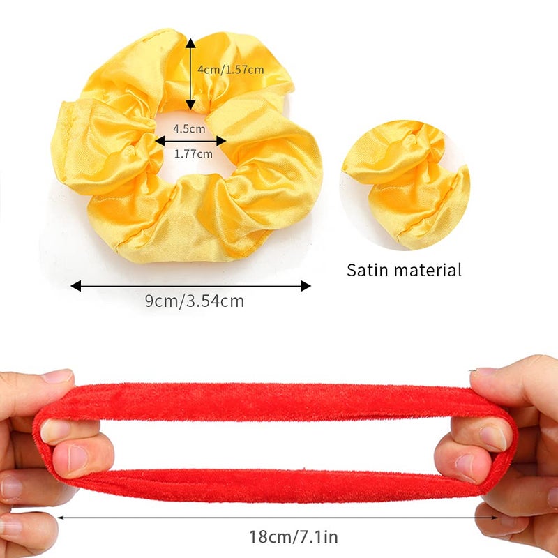 Yanwenx 60 Pcs Soft Velvet and Satin Scrunchies for Girls and Women - Silk Elastic Hair Ties and Accessories With Gift Bag - Image 2