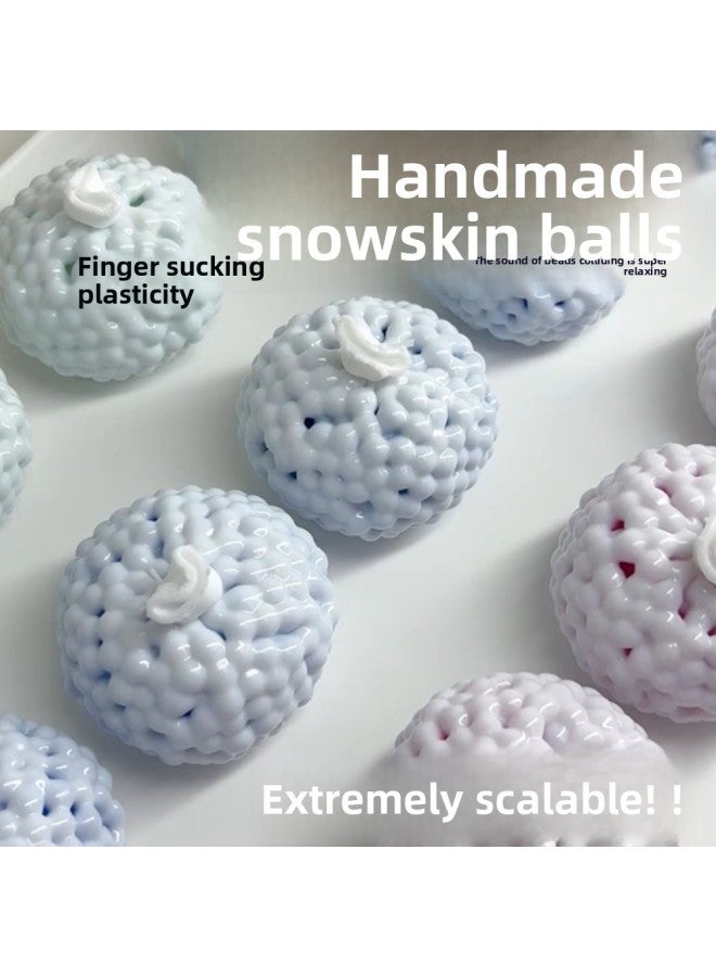 【6PCS，Only Six】Bead Squishy - Super Soft Slime Mud Squishy Toy - Purple gemstone handmade ball, [air pump] - Fluid Decompression Putty, Sensory Play Mud, Stress Relief Kneading Toy, Kids Handmade Craft, Funny Squeeze Fidget - Image 2
