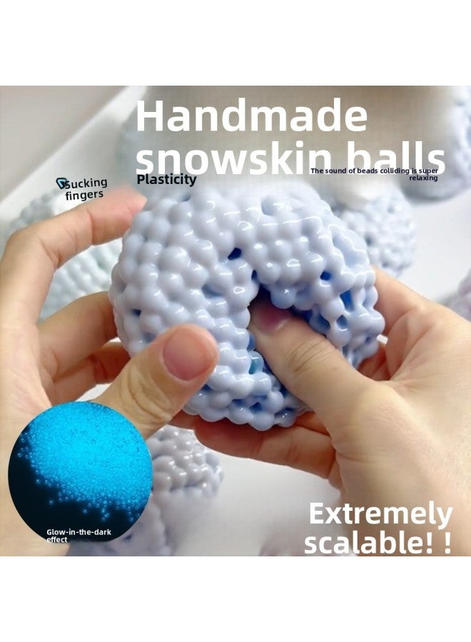 【6PCS，Only Six】Bead Squishy - Super Soft Slime Mud Squishy Toy - Purple gemstone handmade ball, [air pump] - Fluid Decompression Putty, Sensory Play Mud, Stress Relief Kneading Toy, Kids Handmade Craft, Funny Squeeze Fidget - Image 3