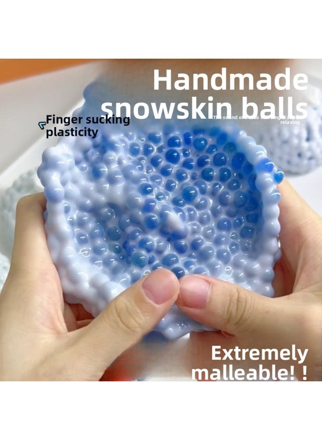 【6PCS，Only Six】Bead Squishy - Super Soft Slime Mud Squishy Toy - Purple gemstone handmade ball, [air pump] - Fluid Decompression Putty, Sensory Play Mud, Stress Relief Kneading Toy, Kids Handmade Craft, Funny Squeeze Fidget - Image 4