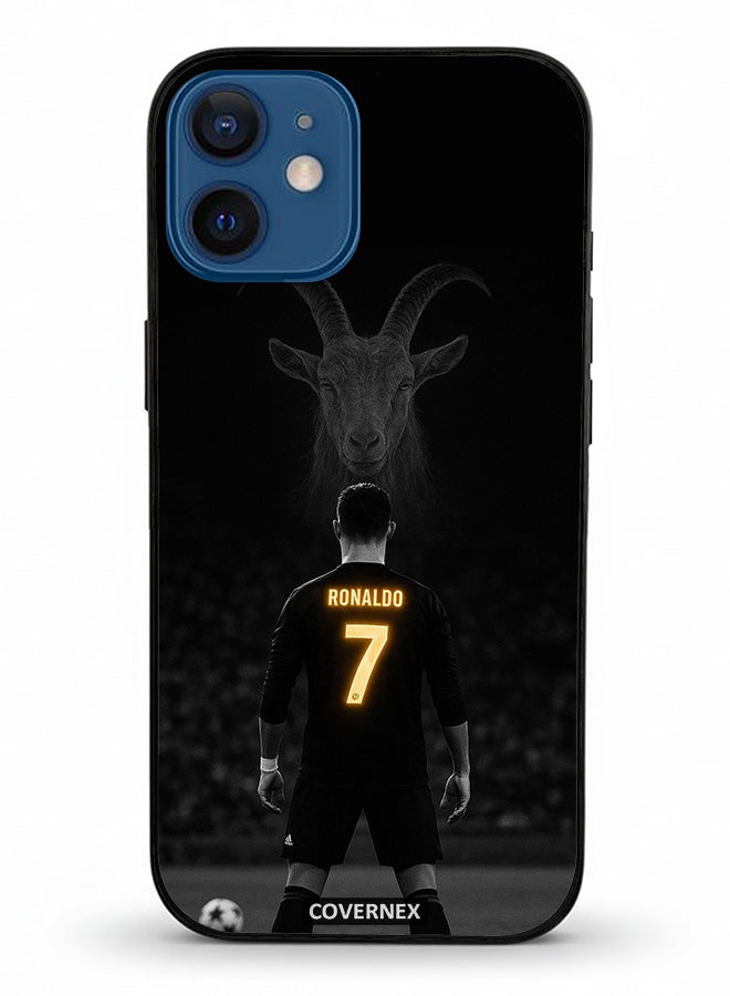 Covernex Apple iPhone 12 Mini Protective Case Cover Printed Featuring The GOAT Tribute Cristiano Ronaldo - Image 2