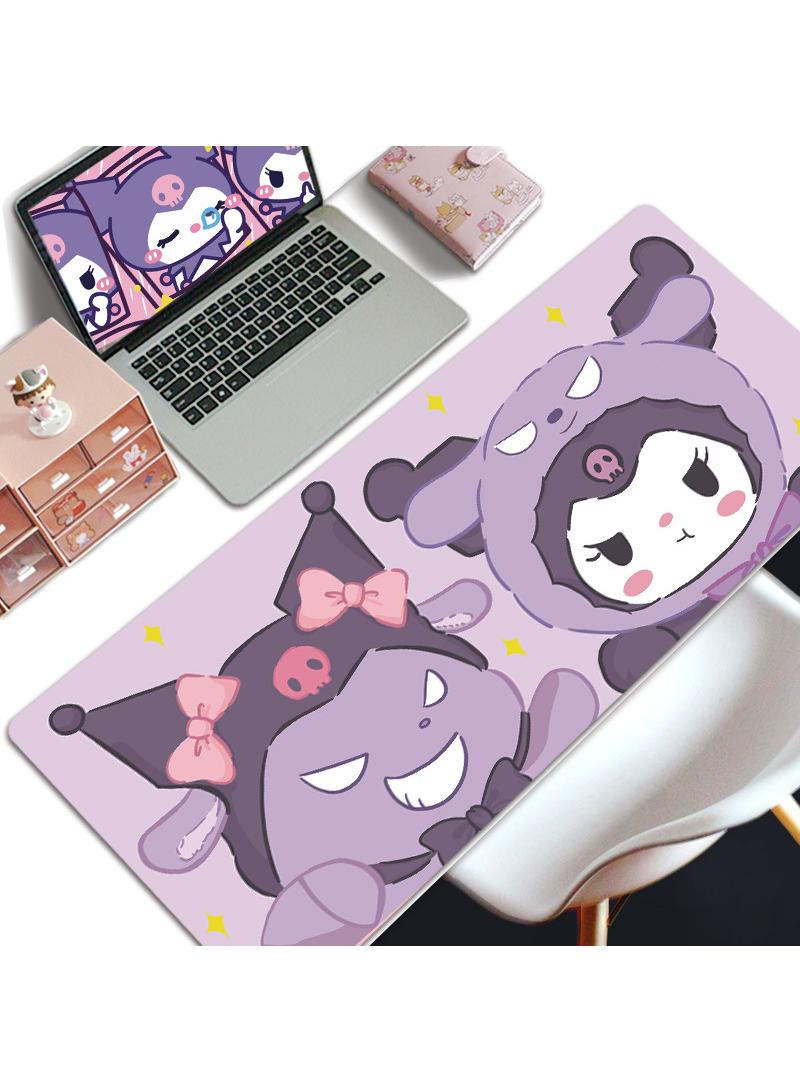 Y&D Kuromi Girls Gift Gaming Mouse Pad Extended Large Mat Desk Pad Stitched Edges Mousepad Long Mouse Pad And Non-Slip Rubber Base Mice Pad 800X300X4mm - Image 1
