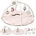 Fortella Baby Play Gym Activity Mat Machine Washable Foldable Tummy Time Mat with 5 Detachable Toys Certified Safe Newborn Essentials Gift for Baby Registry 012 Months Rose Pink - Image 3