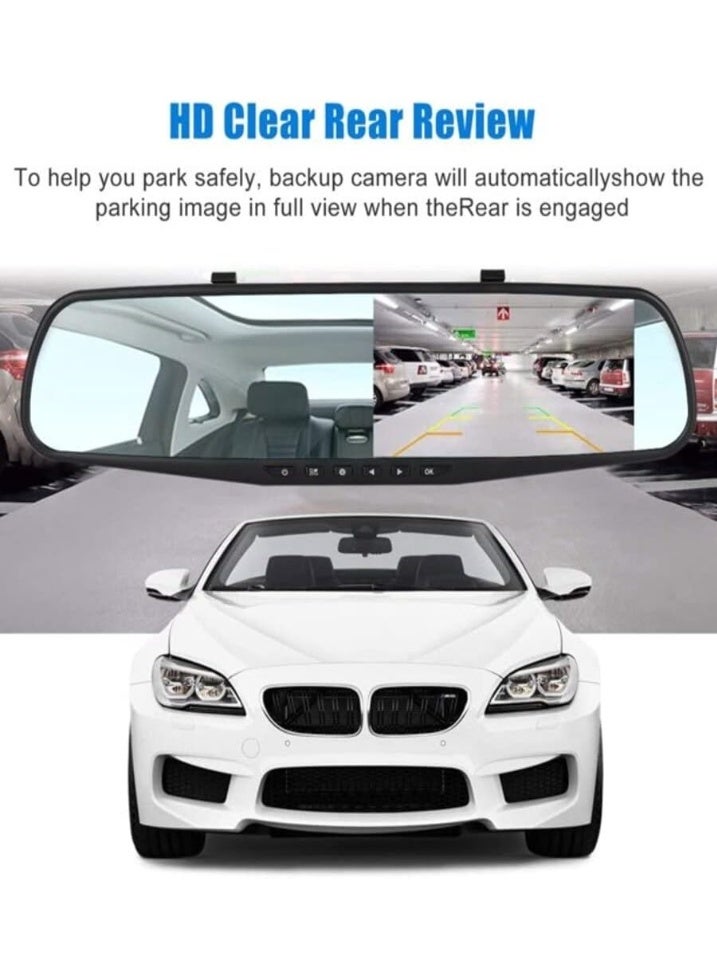UV Enterprises Vehicle Blackbox DVR Car Mirror Camera 1080P Dual Dash Camera Front & Rear View Camera HD Video Recorder 170° Wide Angle Support Night Vision G-Sensor Loop Recording Camera - Image 4