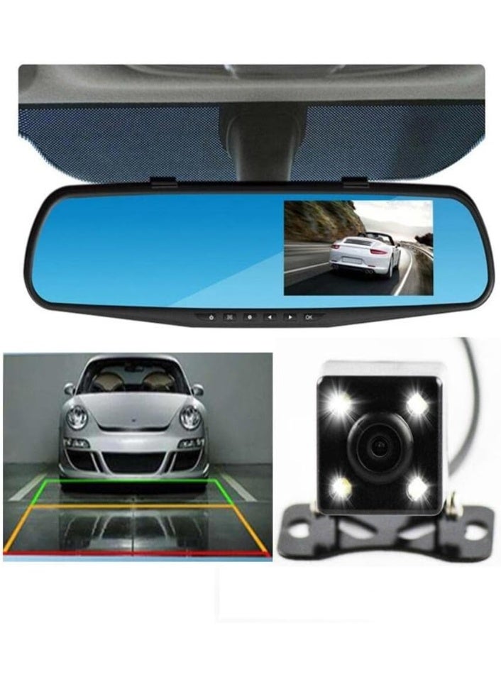 UV Enterprises Vehicle Blackbox DVR Car Mirror Camera 1080P Dual Dash Camera Front & Rear View Camera HD Video Recorder 170° Wide Angle Support Night Vision G-Sensor Loop Recording Camera - Image 2