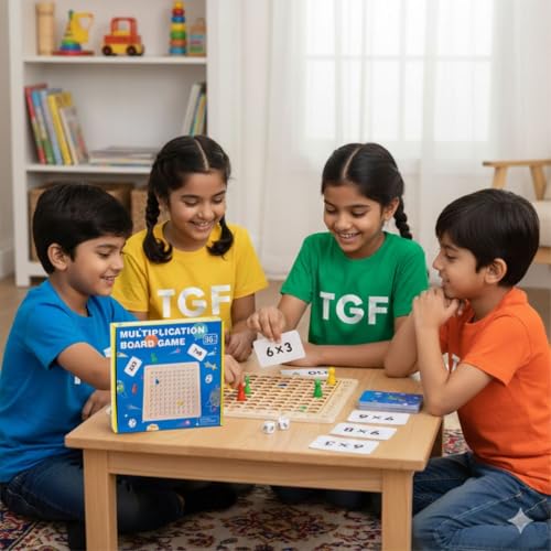 The Game Factory Multiplication Board Game for Kids | Math Montessori Learning Toy with Dice & Flash Cards | Educational STEM Toy for Boys & Girls Ages 3-10 | Fun Brain Development Game for Kids | - Image 4