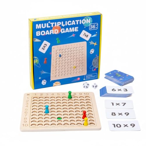 The Game Factory Multiplication Board Game for Kids | Math Montessori Learning Toy with Dice & Flash Cards | Educational STEM Toy for Boys & Girls Ages 3-10 | Fun Brain Development Game for Kids | - Image 1