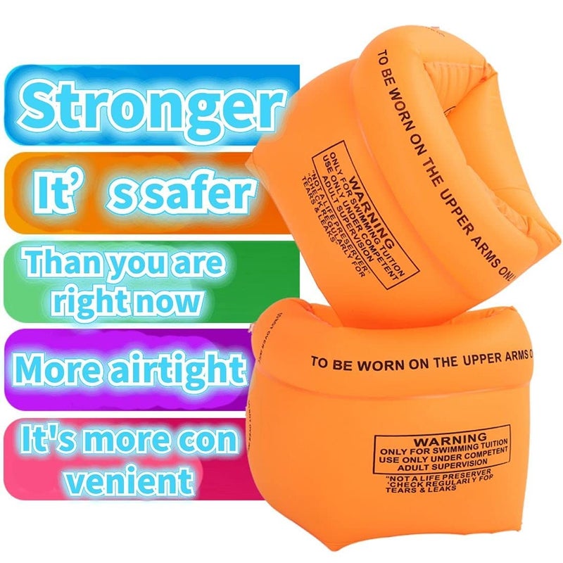 Simxen Swimming Arm Bands for Kids - Dual Airbag Design, Durable Material Swimming Floats for Children - Inflatable Roll Up Armbands, The Perfect Summer Essential for Fun and Safety in The Water - Image 3