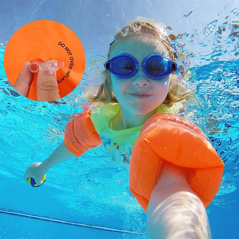 Simxen Swimming Arm Bands for Kids - Dual Airbag Design, Durable Material Swimming Floats for Children - Inflatable Roll Up Armbands, The Perfect Summer Essential for Fun and Safety in The Water - Image 4
