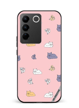 Protective Case Cover For Vivo V27 Sleeping Cats And Playing Kittens Design Multicolour - pzsku/Z3E9792ADC7AA7B64A31EZ/45/_/1685809530/54d8c3c9-4fc9-405e-93e1-21666f6541b1