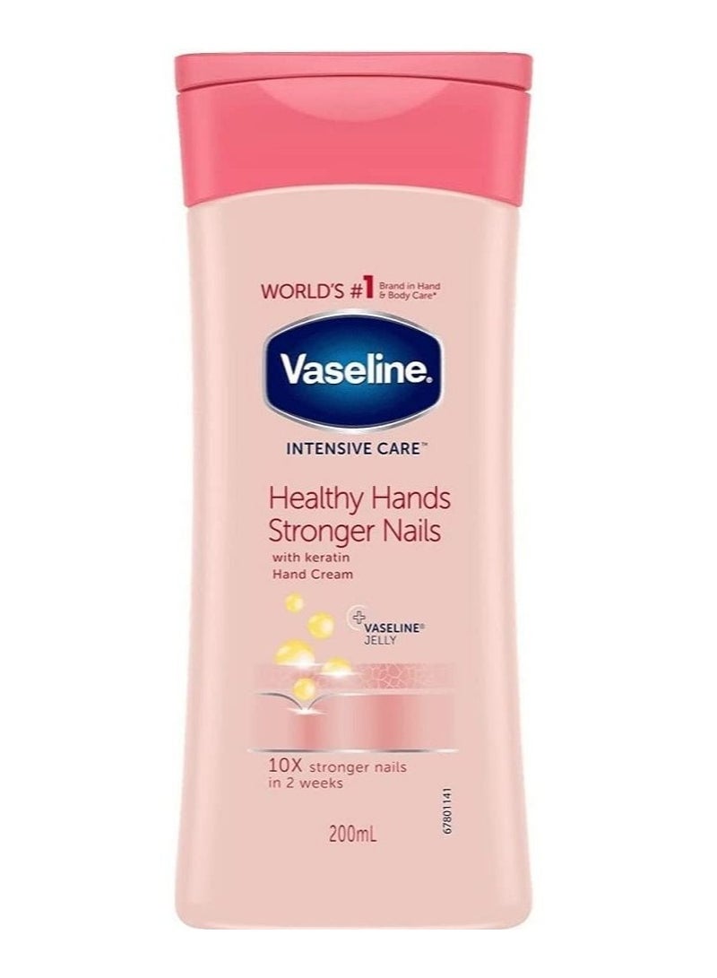 Vaseline Intensive Care Keratin Hand and Nail Cream Clear 200ml - Image 2