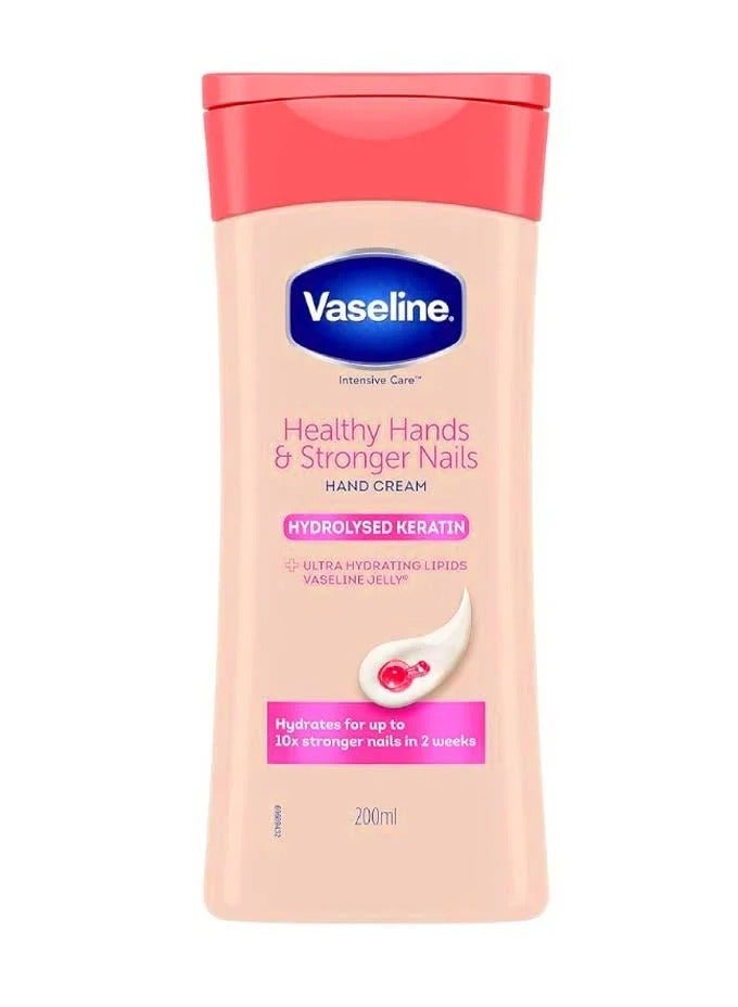 Vaseline Intensive Care Keratin Hand and Nail Cream Clear 200ml - Image 1