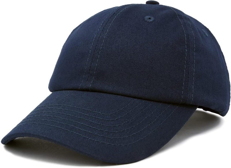 DALIX Youth Childrens Cotton Cap Plain Hat Black Khaki Navy Pink Red White - Image 1
