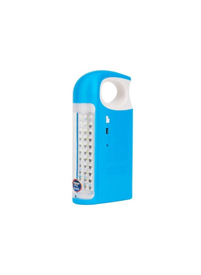 GEEPAS LED emergency lantern, blue/clear  - Image 1