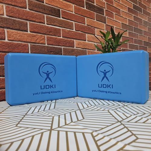 UDKI Yoga Block Set of 2, Extra Large (Blue) | High-Density EVA Foam, Soft Surface for Balance, Support & Performance | Ideal for Strength Training & Yoga Exercises (3"x9"x6") - Image 3