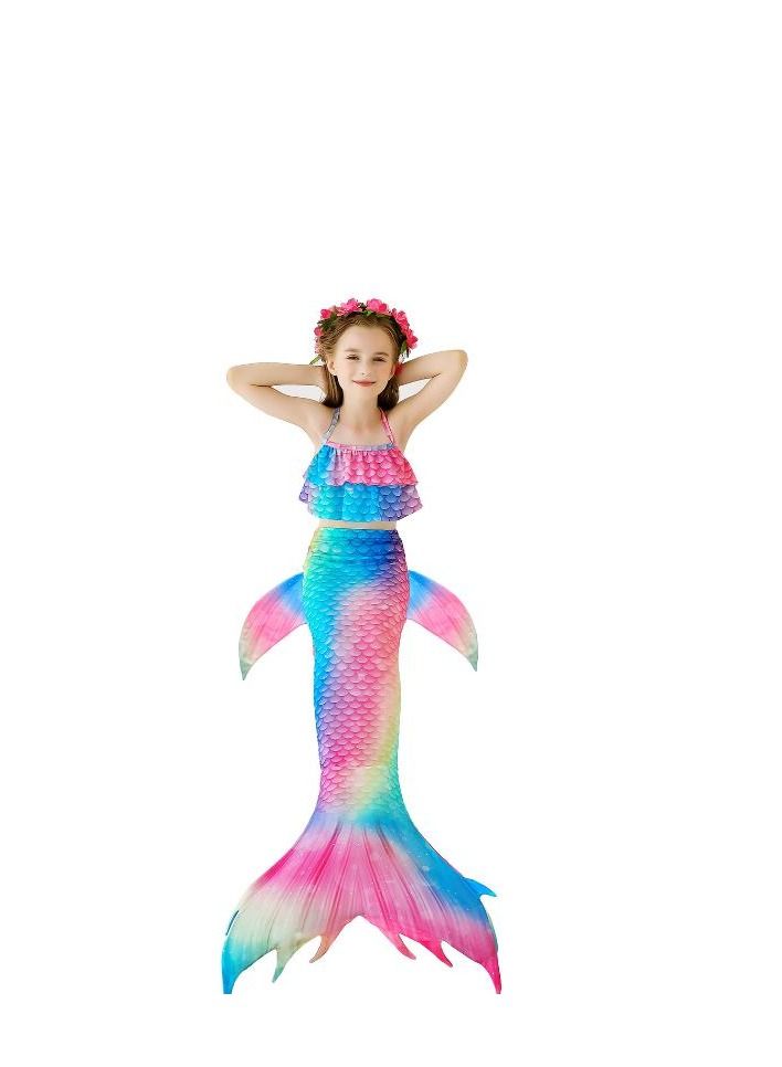 Y&D 3-Piece Mermaid Bathing Swimsuit Set - Image 2