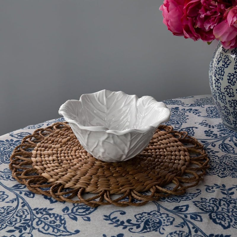 Beatriz Ball VIDA Lettuce Small Bowl in White Elegant Melamine LeafInspired Design Ideal for Snacks Salsas Dips Durable Dishwasher Safe BPAFree Perfect for Daily Use or Special Gifts - Image 5