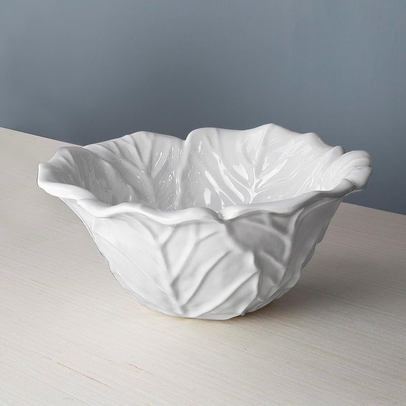 Beatriz Ball VIDA Lettuce Small Bowl in White Elegant Melamine LeafInspired Design Ideal for Snacks Salsas Dips Durable Dishwasher Safe BPAFree Perfect for Daily Use or Special Gifts - Image 2