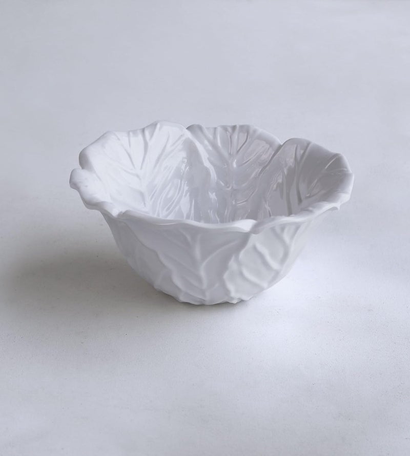 Beatriz Ball VIDA Lettuce Small Bowl in White Elegant Melamine LeafInspired Design Ideal for Snacks Salsas Dips Durable Dishwasher Safe BPAFree Perfect for Daily Use or Special Gifts - Image 3