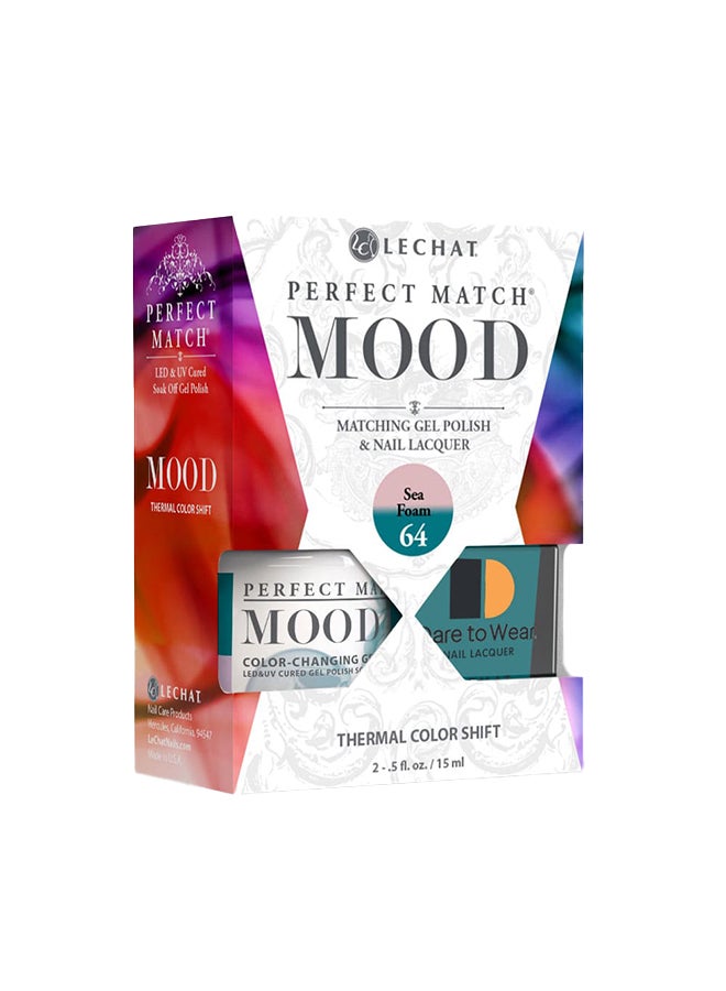 Lechat Mood Gel Nail Polish Change Temperature Color 15ml Sea Foam Thermal Color Shift PMMD64 - Image 1