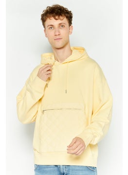 Men Hooded Textured Long Sleeve Sweatshirt, Yellow - pzsku/Z3E97C8D56322CE979459Z/45/_/1737642043/6da9a8eb-af39-430c-a6ca-34746a501be6