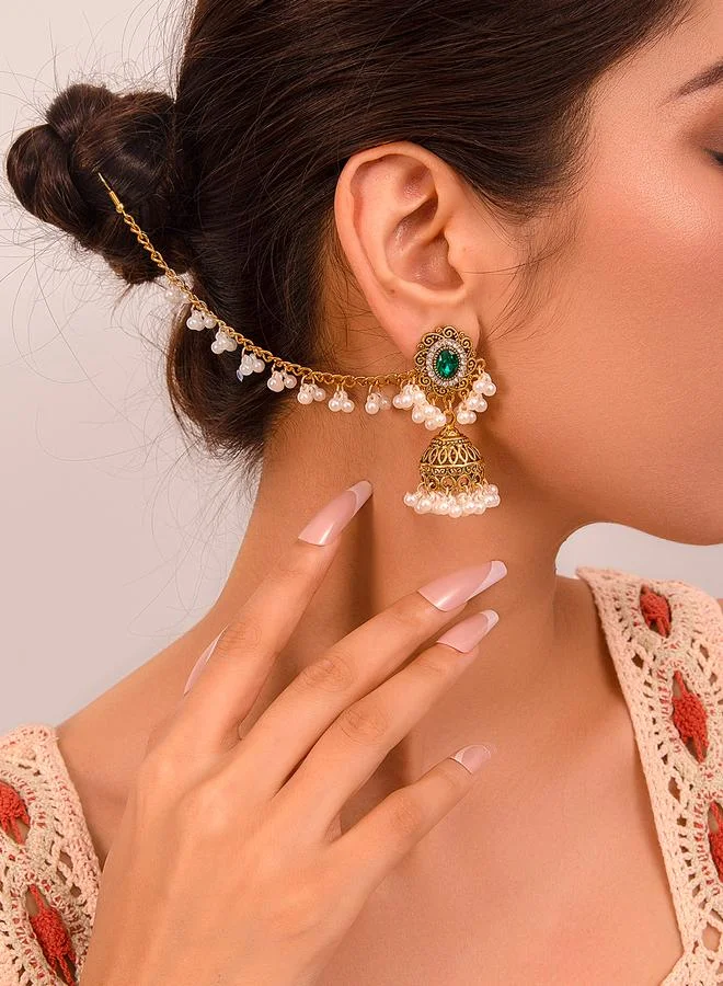 تايك تو Beaded Jhumka Dangle Earrings