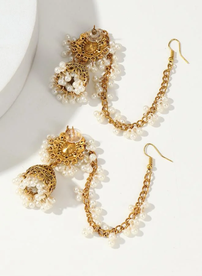 تايك تو Beaded Jhumka Dangle Earrings