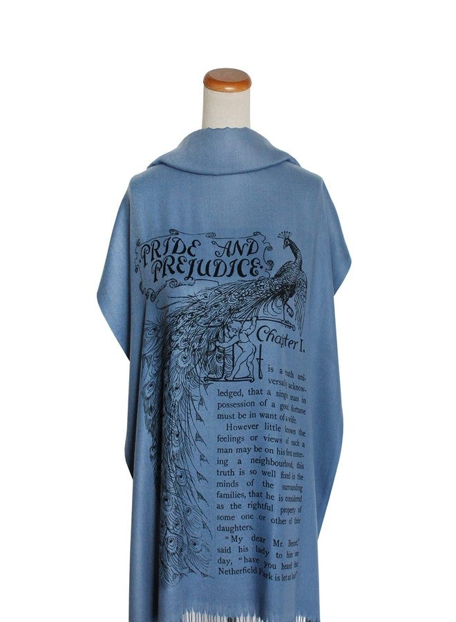 Universal Zone Pride and Prejudice by Jane Austen Shawl Scarf Wrap (Denim) - Image 2