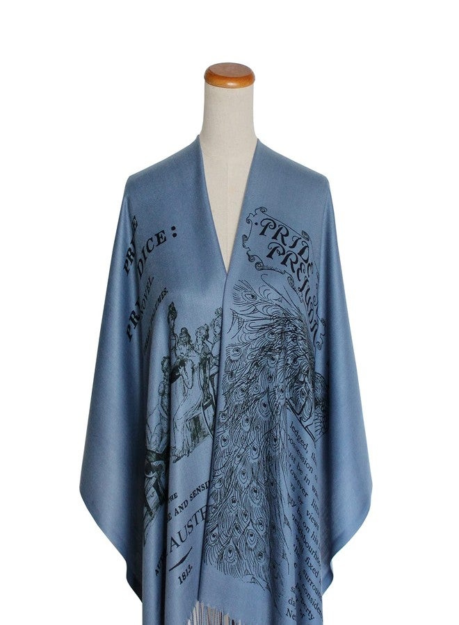 Universal Zone Pride and Prejudice by Jane Austen Shawl Scarf Wrap (Denim) - Image 4