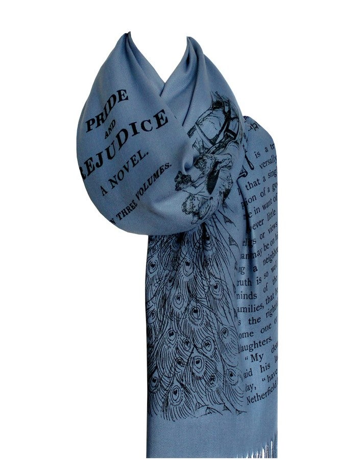 Universal Zone Pride and Prejudice by Jane Austen Shawl Scarf Wrap (Denim) - Image 1