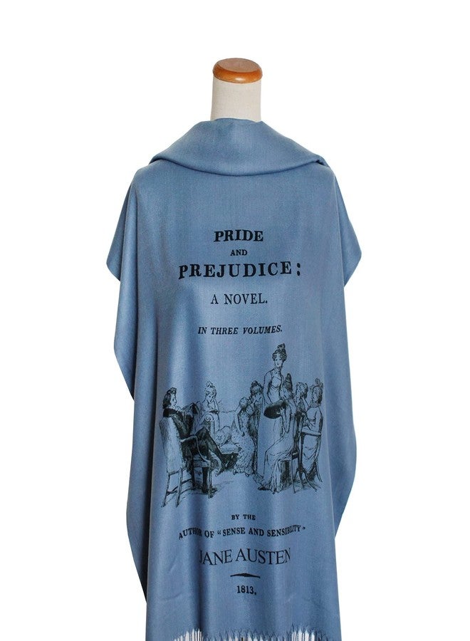 Universal Zone Pride and Prejudice by Jane Austen Shawl Scarf Wrap (Denim) - Image 3