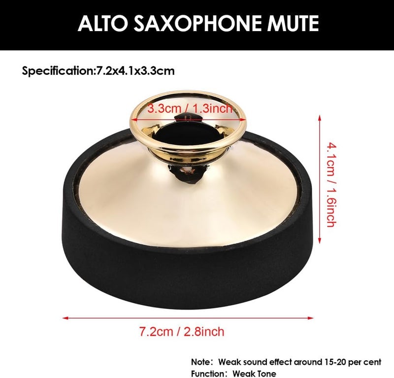 Dilwe Plastic Alto Saxophone Mute, Alto Saxophone Mute Silencer Sax Dampener Accessory(Gold) - Image 4