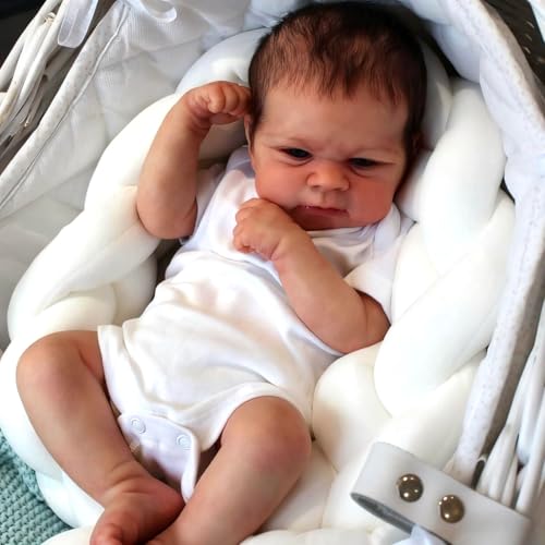 Anano Reborn Baby Dolls Boy 17 in Realistic Baby Doll Lifelike Silicone Babys Doll Newborn Boy Real Life Babys Silicone Reborn Dolls Floppy with Accessories - Image 1