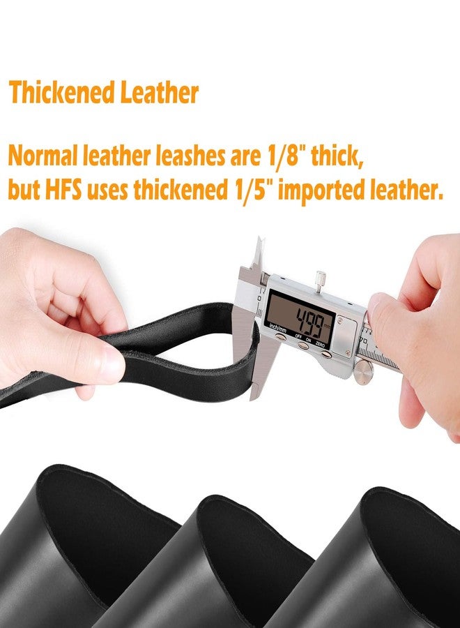 هايلاند فارمز سيليكت طوق تدريب الكلاب هايلاند فارمز سيليكت بريميير، مصنوع من الجلد الطبيعي بطول 9.2 قدم. خيار ممتاز لكلاب الصيد أو للتدريب العام على الطاعة في الفناء الخلفي. هدية مثالية للكلاب في عيد الميلاد - أسود - Image 5