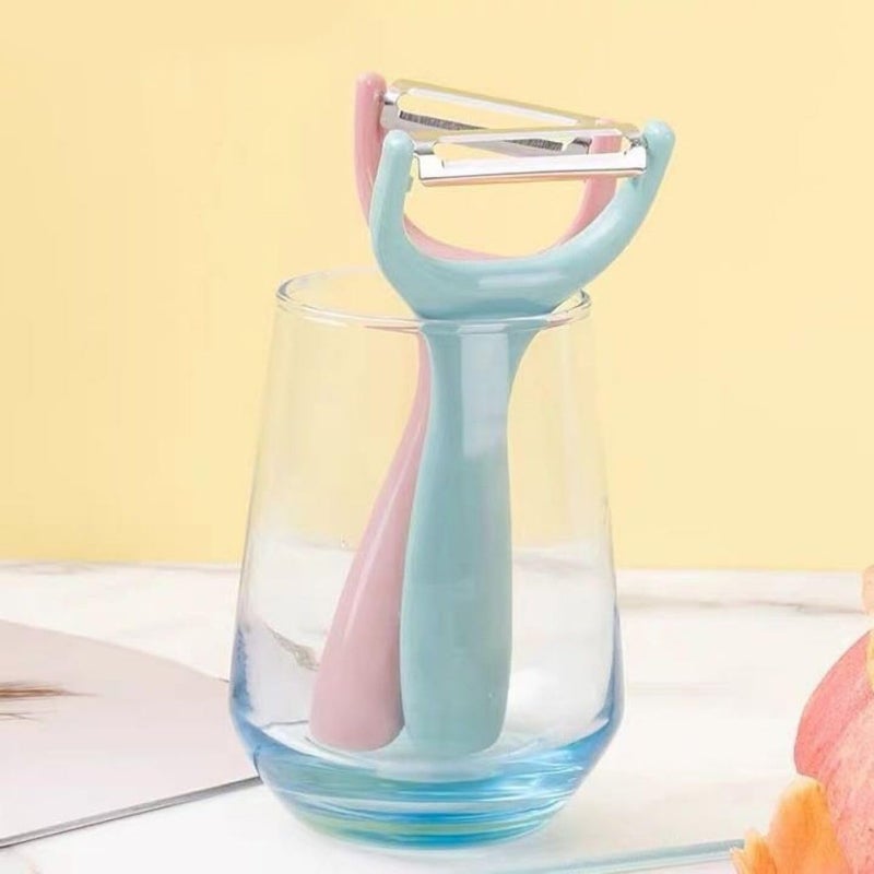 Zapsol Multipurpose Professional Vegetable Fruit Carrot Peeler Potato Slicer Shredder Kitchen Peeler for Cabbage Vegetables(Multicolour) - Image 2