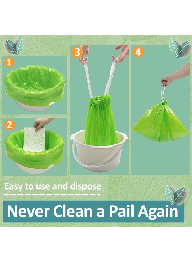 JOCCIK Commode Liners for Bedside Commode with Super Absorbent Pad 50 Pack Disposable Bags Universal Fit All Standard Toilet Chair Bucket - Image 5